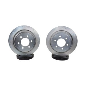 Ford F-150 Brake Rotors (2) - Rear - Baer Brakes - Slot/Zinc - Zinc-Plated - `12-`14